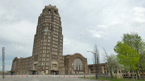 Buffalo Central Terminal, a historic former railroad station in Buffalo, New York. In use from 1928 until it was abandoned in 1979. Shot 2017.