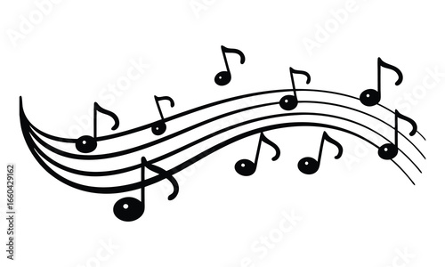 vector illustration of a musical notes