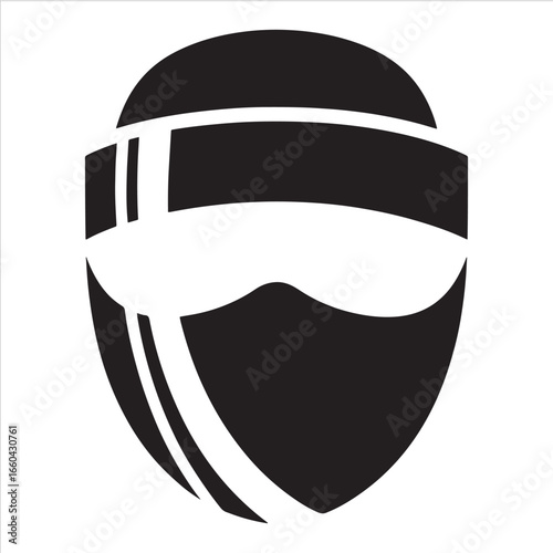 Mysterious masked figure in silhouette representing anonymity privacy and covert operations with abstract design and strong visual impact for various creative applications