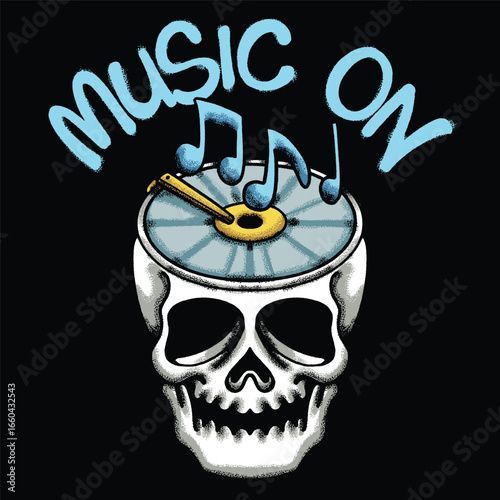 Skull and Music Urban Streetwear Art