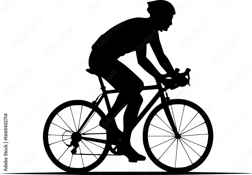 Obraz premium Cycling silhouette vector 