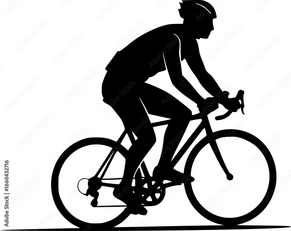 Obraz premium Cycling silhouette vector