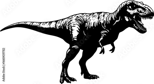 Tyrannosaurus Dinosaur svg files cricut, silhouette clip art, Vector illustration eps, Black TRex overlay
