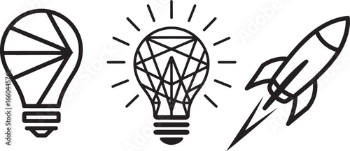 Creative Idea Generation and Launch Vector Illustration Representing Innovation and Business Growth