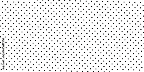 Black polka dots seamless pattern on white background. Halftone minimalist abstractmodern gradient.