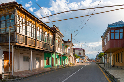 View over the Red Village known also as Krasnaya Sloboda is an old Jewish neighborhood in the city of Quba in Azerbaijan