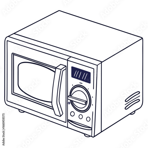 microwave oven outline minimal household gadget