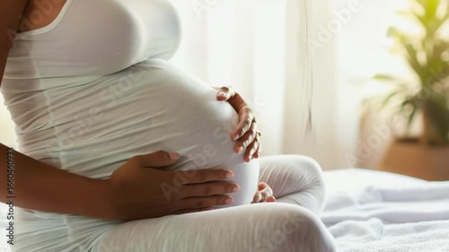 Prenatal massage therapy in session, White background, Generative AI Videos.