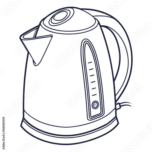 modern electric kettle line icon simple outline