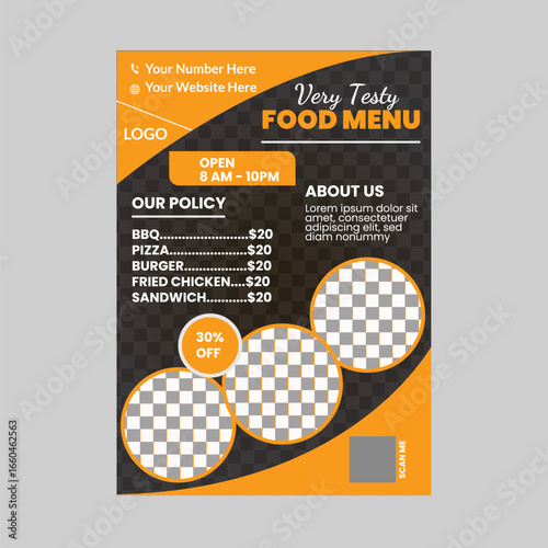 Testy Food Menu Flyer Template