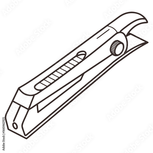 paper cutter line icon simple stationery outline