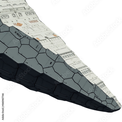 Detail of a Futuristic Spaceship Hull Armor