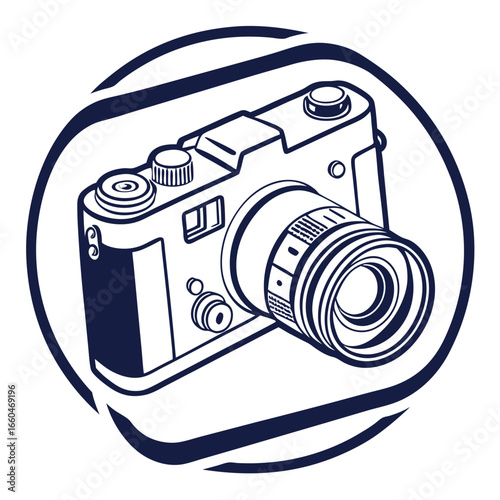 Minimal vector camera icon with smooth rounded corners.