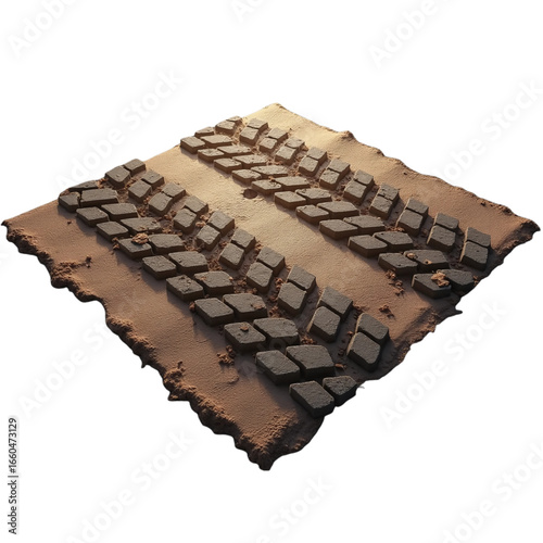 Geometric Tire Tracks in Sand