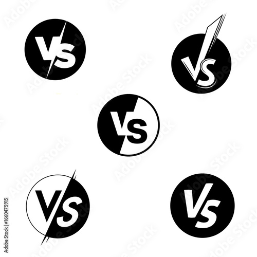 Versus Vector Design for Competition, Sports, and Battle Illustration