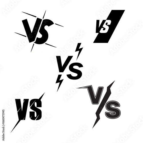 Versus Vector Design for Competition, Sports, and Battle Illustration