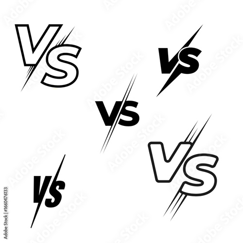 Versus Vector Design for Competition, Sports, and Battle Illustration