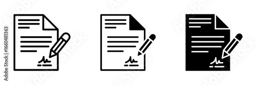 Contract Icon Multi concept. Simple vector illustration	