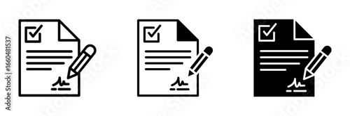 Contract Icon Multi concept. Simple vector illustration	