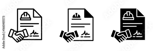 Contract Icon Multi concept. Simple vector illustration	