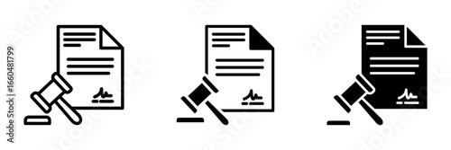 Contract Icon Multi concept. Simple vector illustration	
