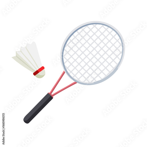 badminton shuttlecock isolated on white background