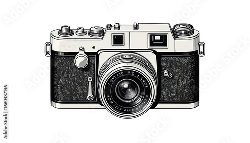 Capture timeless moments with this stylish vintage camera, perfect for creative projects and retro aesthetics