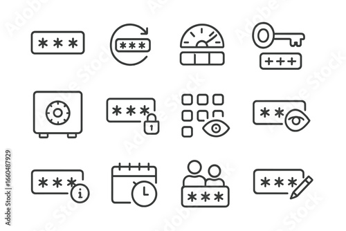 Strong icons pin security hidden update icon credentials vector field shared password