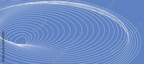 line wave background. Blue minimal round lines abstract background. Thin line wavy abstract vector background. Curve wave seamless pattern design