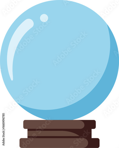 Crystal ball fortune teller magic orb future prediction spiritual concept vector