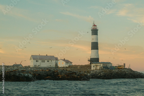 Wallpaper Mural lighthouse at sunset Torontodigital.ca