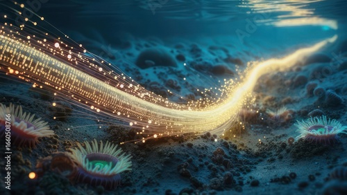 Underwater fiber optic cable