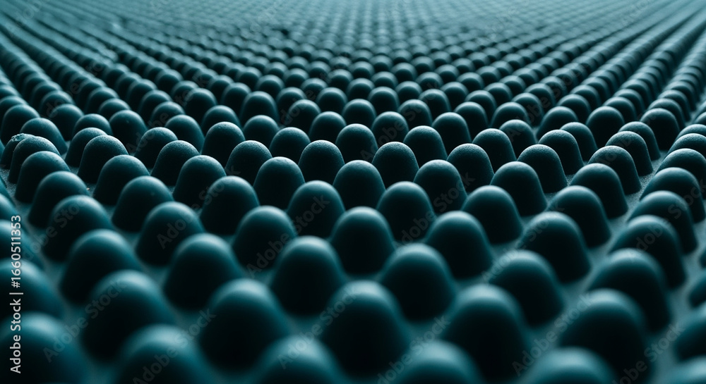 Obraz premium Abstract textured surface with repeating dome shapes in blue