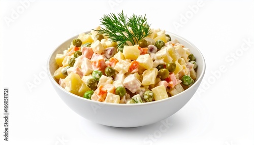 Bowl Of Traditional Olivier Salad