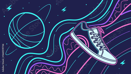 Neon Wave Flow backgound