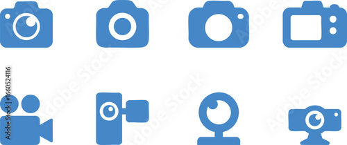 Camera Object Security Icon.  CCTV simple icon set. security camera icon set. CCTV security cameras vector icons set, video surveillance design