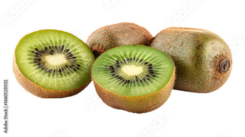 Kiwi fruit isolated on white background fresh and healthy slice