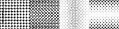 Monochrome geometrical pattern collection