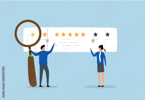 marketing team observes and evaluates star ratings to enhance satisfaction.