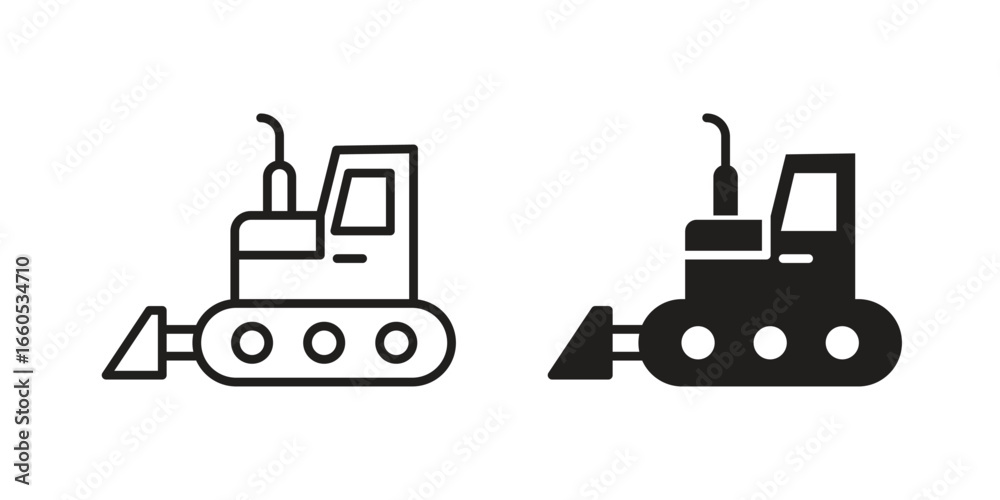 Fototapeta premium Bulldozer icon