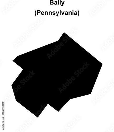 Bally (Pennsylvania) blank outline map