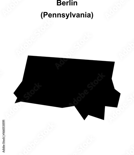 Berlin (Pennsylvania) blank outline map
