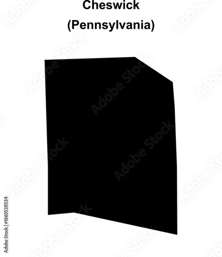 Cheswick (Pennsylvania) blank outline map