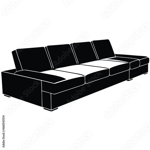 Contemporary Sectional Sofa Modular Gray Fabric Set