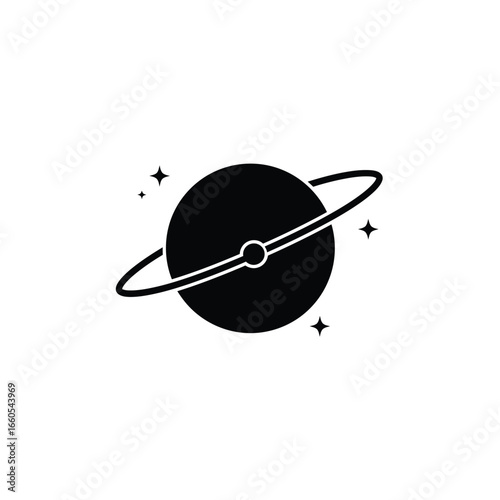 Planet ringed stars space celestial