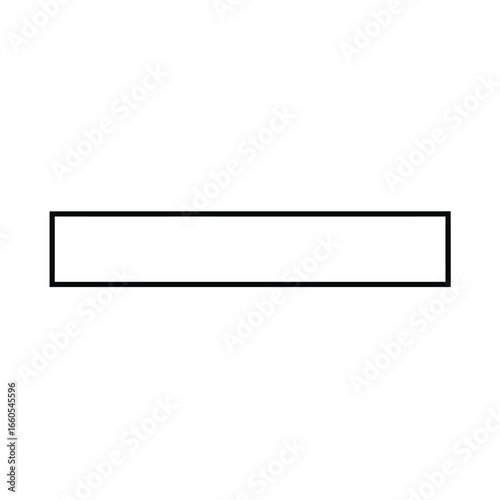 Free Download Black rectangle outline on white background shape geometric - GFXLoad