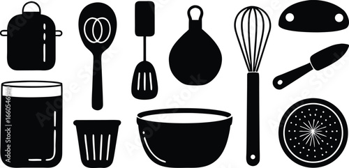 Essential Kitchen Utensils A Collection of Cooking Tools and Baking Supplies