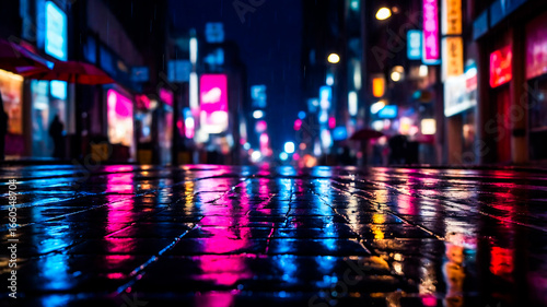 Wallpaper Mural Rainy Night City Lights Reflections Torontodigital.ca