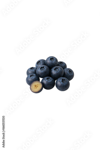 blueberries isolated on white