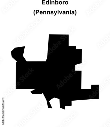 Edinboro (Pennsylvania) blank outline map
